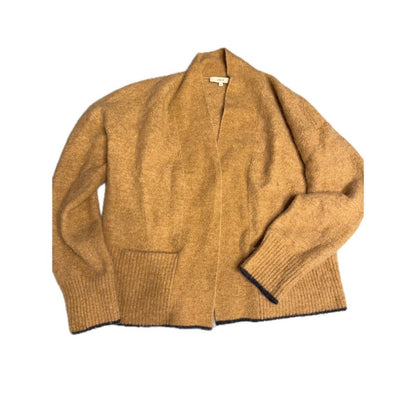 Vince Women's M Medium Beige Wool Blend Open Front Cardigan Sweater