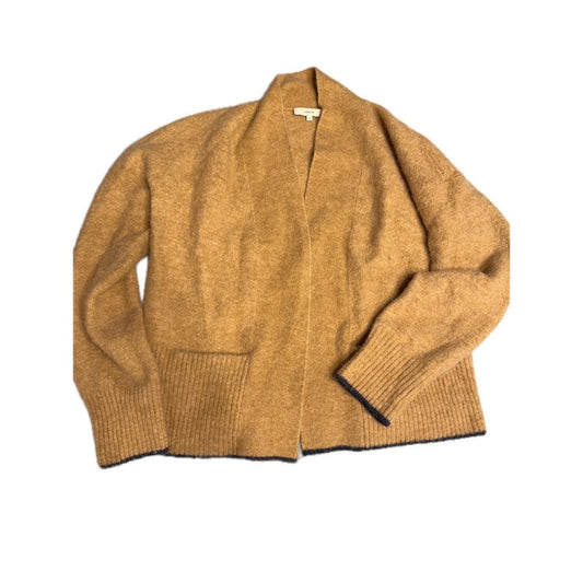 Vince Women's M Medium Beige Wool Blend Open Front Cardigan Sweater