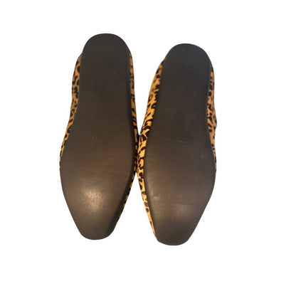 Derek Lam Leopard Calf Hair Shearling Lined Mules Gold Ram Head Loafers