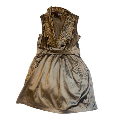 Twenty One Olive Green Studded Mini Dress‎ Sleeveless Party Cocktail M/M
