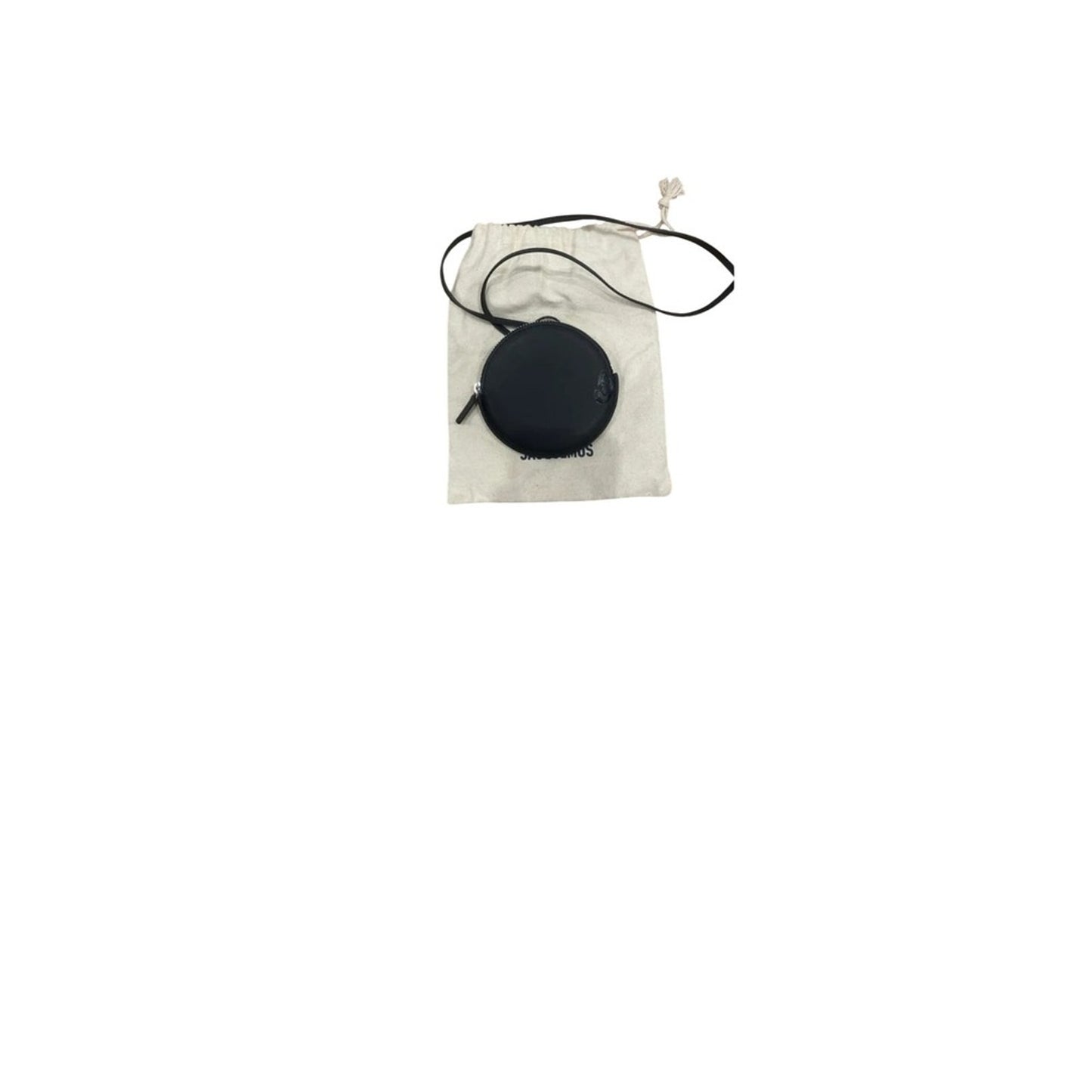 Jacquemus Le Porte Cartes Leather Small Round Coin Purse Wallet Black
