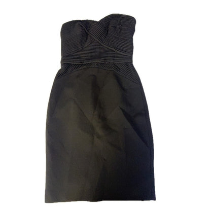 REISS Black Strapless Pleated Dress Sleeveless Cocktail Party Women's UK8 /US 4