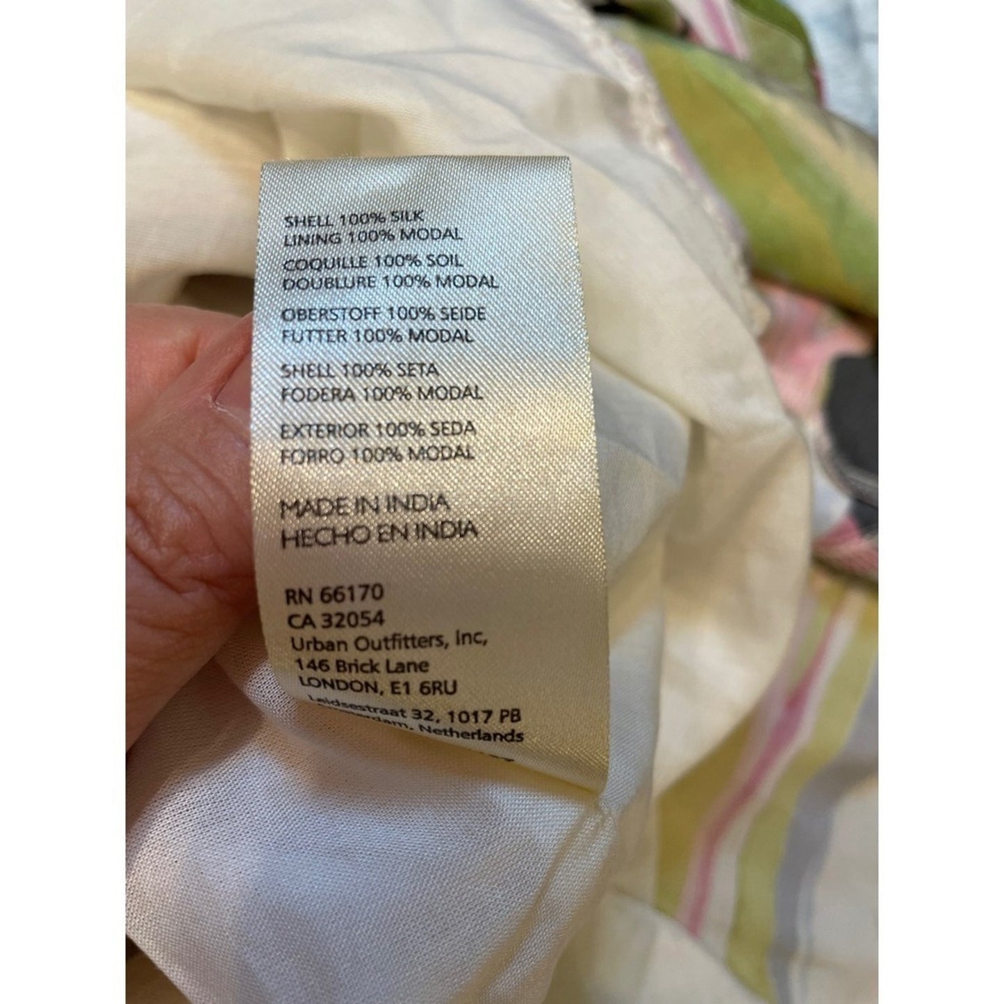 Anthropologie Abstract Print Silk Modal Midi Dress