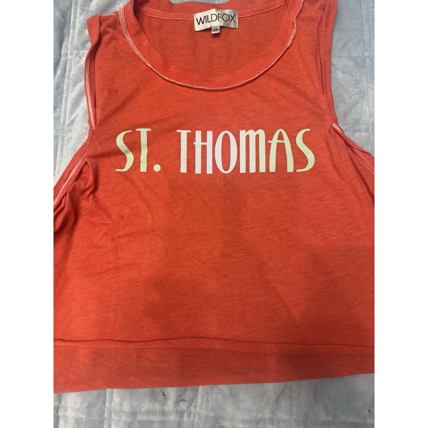 Wildfox Couture "St Thomas" Tank Top, Life Guard color, Size XS