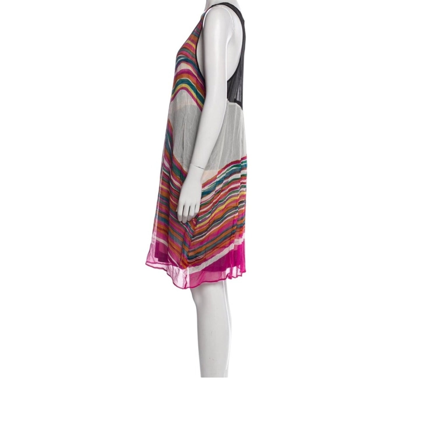 Calypso St. Barth Silk Striped Racerback Dress – Size Large (US 10-12)