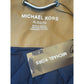 Michael Kors Varsity Jacket XL – Tan & Navy Bomber Coat NWT Logo Patch