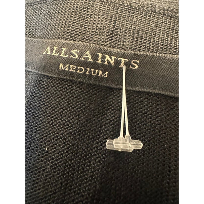 AllSaints Carmel Cardigan Bl Draped Open Front Knit Medium