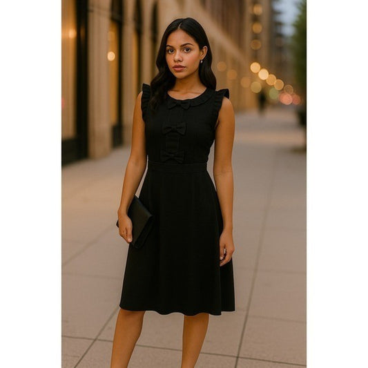 Marc By Marc Jacobs Black Bow Midi Jersey size L Chic, Classy, Totally On-Trend