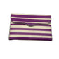 Y2K Rebecca Minkoff Striped Purple White Canvas Continental Wallet Organizer