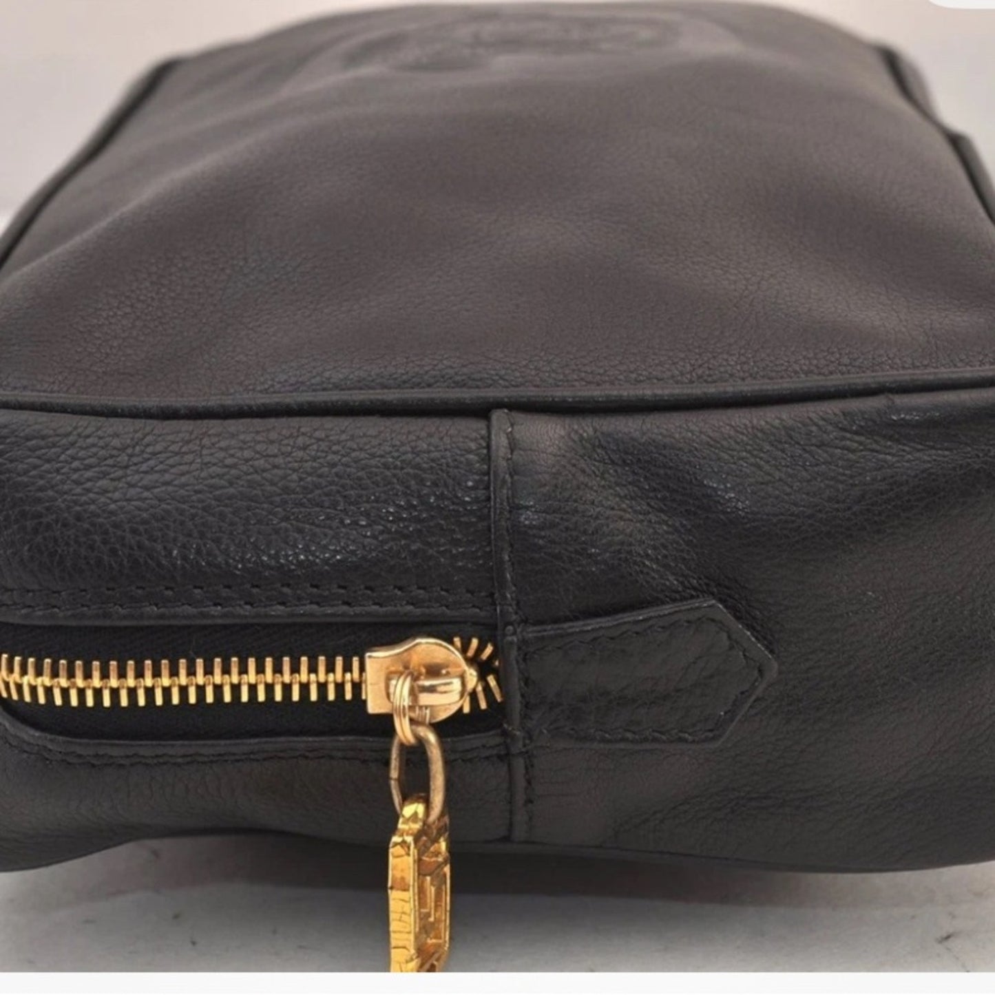 Versace Medusa Clutch — Black Leather Vintage Icon