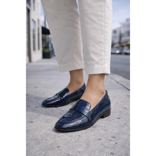 Calvin klein olette navy patent