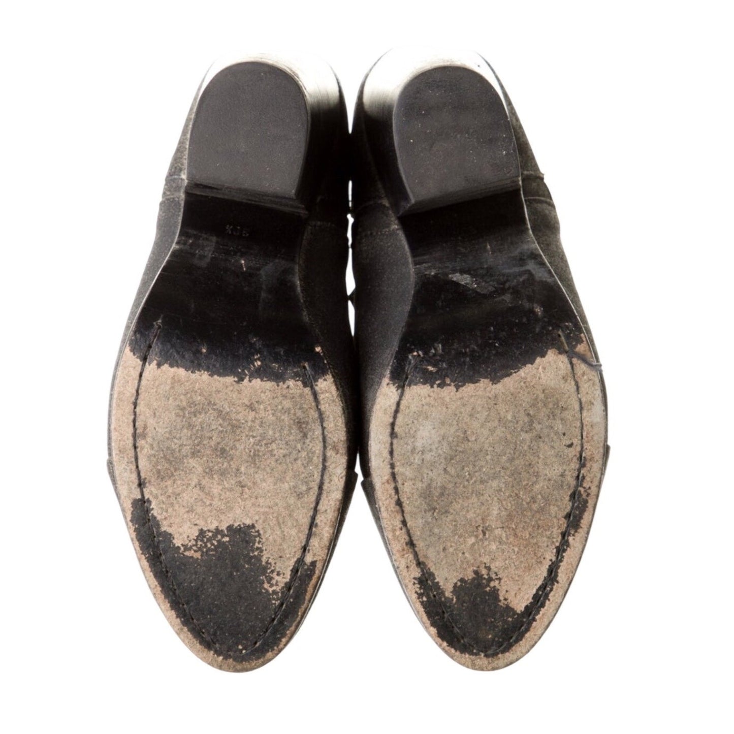 Rag & Bone Black Suede Ankle Boots Block Heel Side Zip Casual Women's Size 8.5