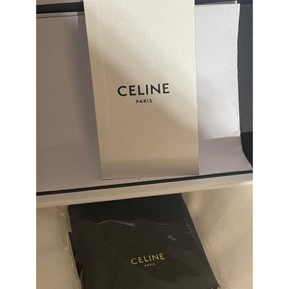 CELINE PARIS CL40216U Black Acetate Square Sunglasses with Gold Triomphe Logo