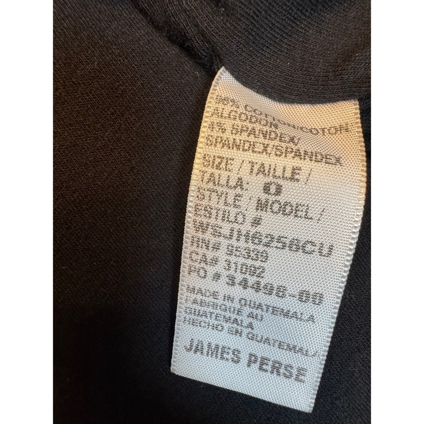 James Perse Womens Ruched Twisted Front T-Shirt Dress Black Size 0