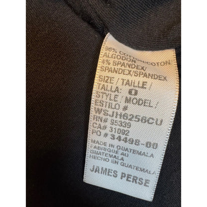 James Perse Womens Ruched Twisted Front T-Shirt Dress Black Size 0