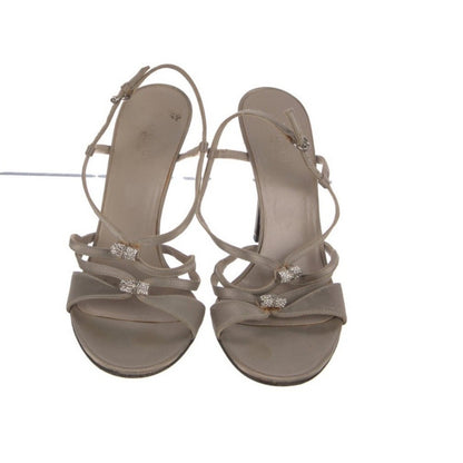 Gucci Satin Crystal Embellishments Strappy Heels Sandals Women's Size 7