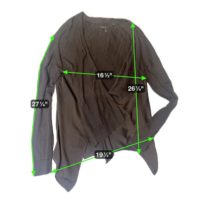 AllSaints Carmel Cardigan Bl Draped Open Front Knit Medium