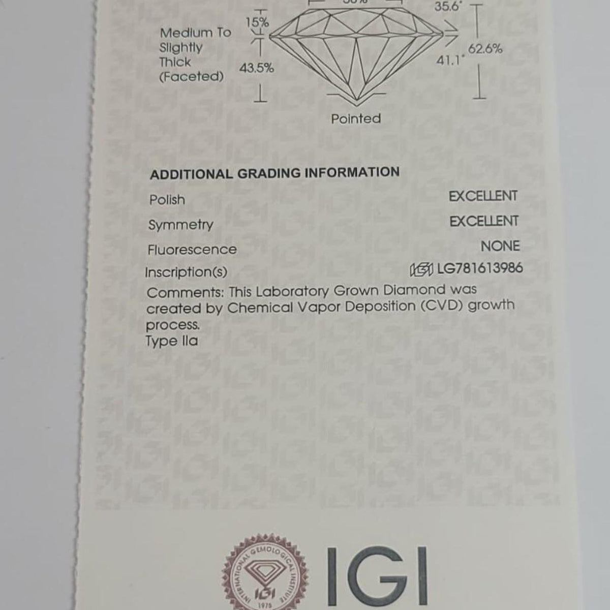 2.08 CTW IGI Certified Lab Grown Diamond Stud Earrings D VS1 14K Gold