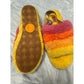 UGG Oh Yeah Slide Yellow Orange Pink Rainbow Fuzzy Furry Slippers