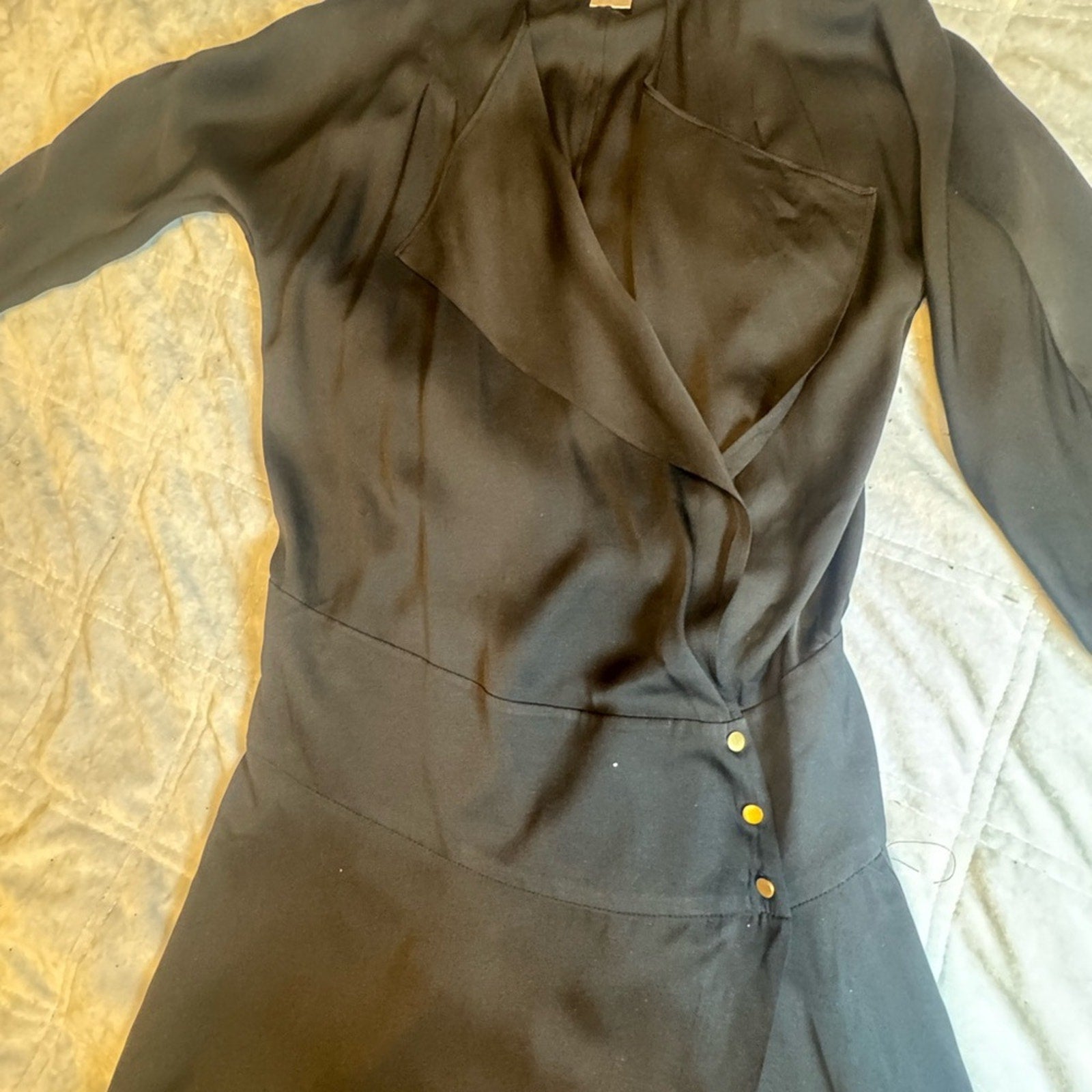 Diane von Furstenberg Black Wrap Dress – Size 2 – Chic with a Twist