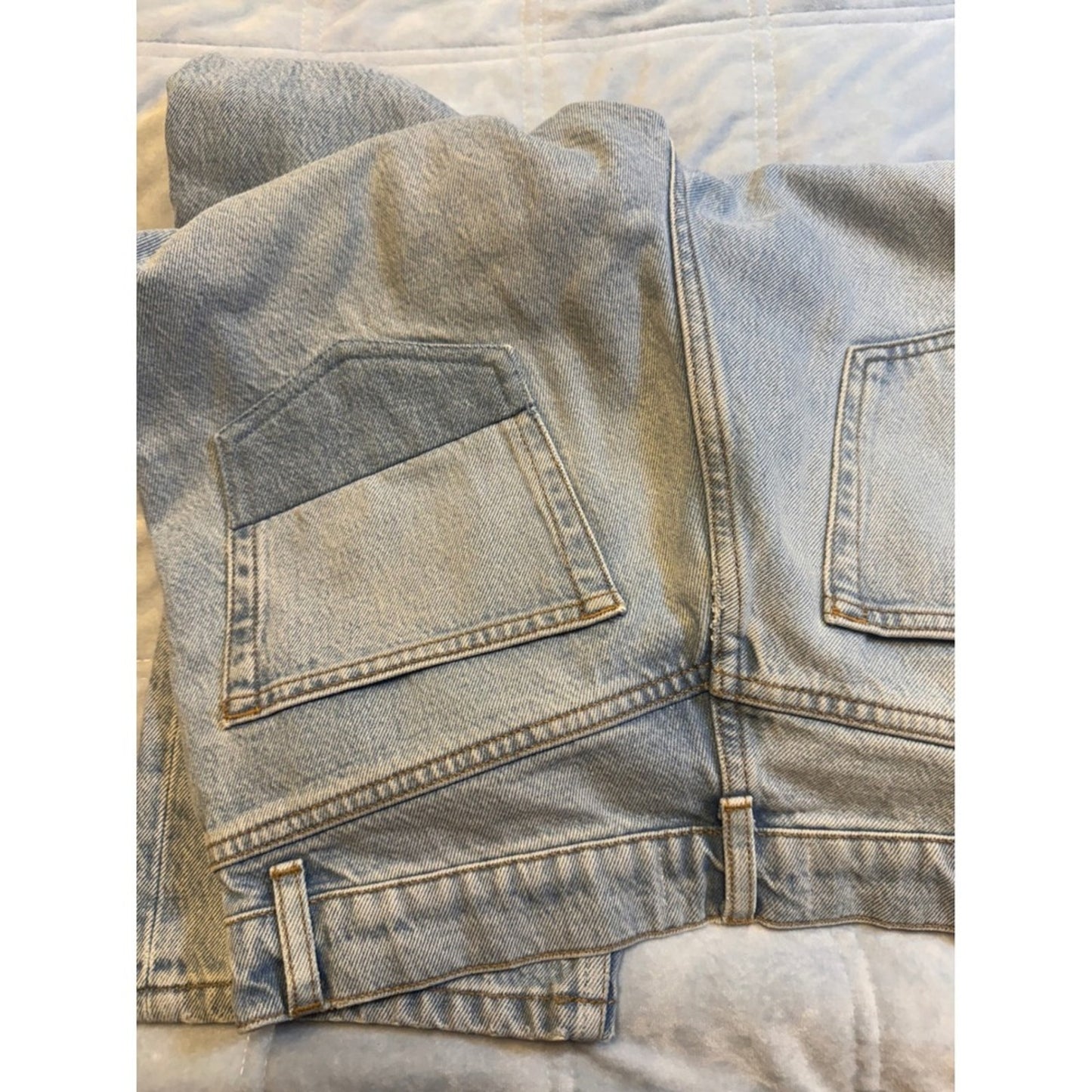Reformation Jeans Women's Light Wash Patch High Rise Denim Pants