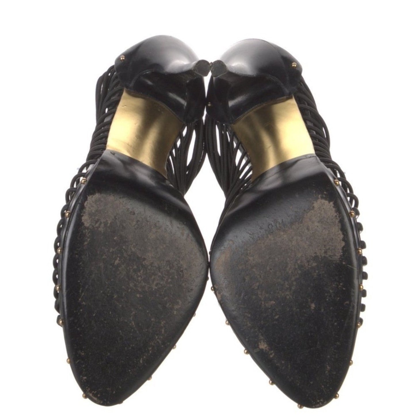 Gucci Leather Strappy Studded Stiletto Heels size 10