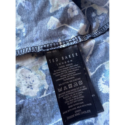 Ted NWT Baker London Black High Neck Printed Bodycon Maxi Dress Size 2