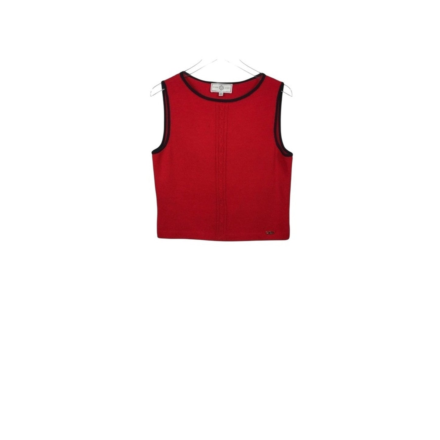 St. John Sport by Marie Gray red knit tank top size s
