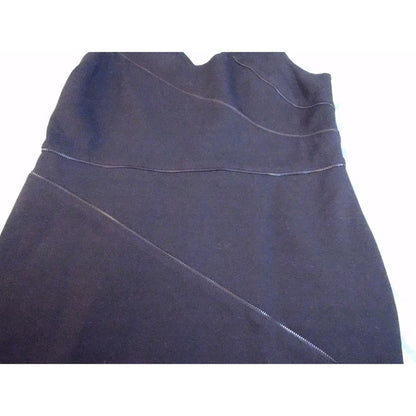 Theory Black V Neck Sleeveless Zipper Detail Sheath Dress Size 12