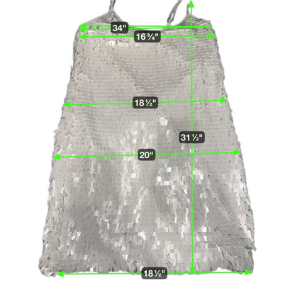 L’AGENCE White Sequin Mini Dress – Size 4 – Retails $595