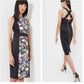 Ted Baker Akva Kensington Floral Bodycon Dress Multi Size 4 US Sleeveless