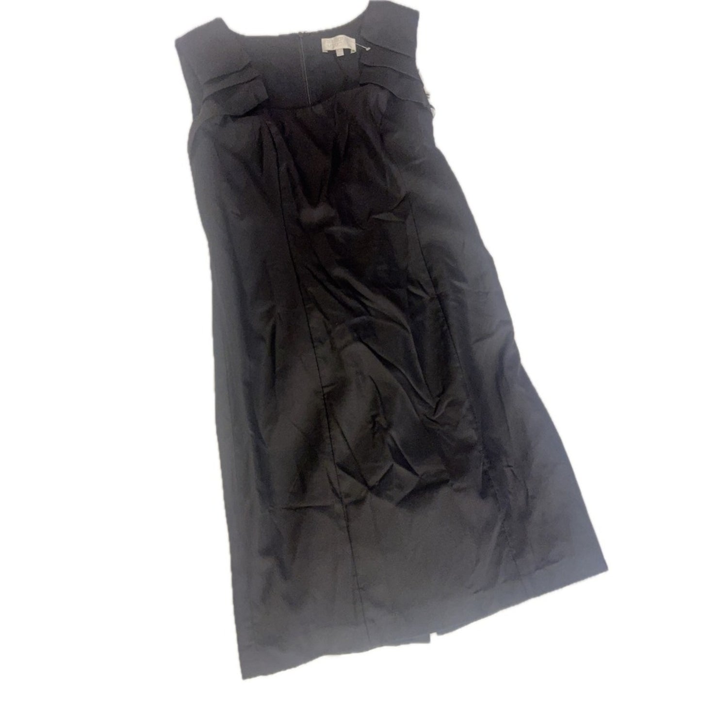 Badgley Mischka Black 100% Silk Dress Sleeveless Cocktail Party Career Size 12