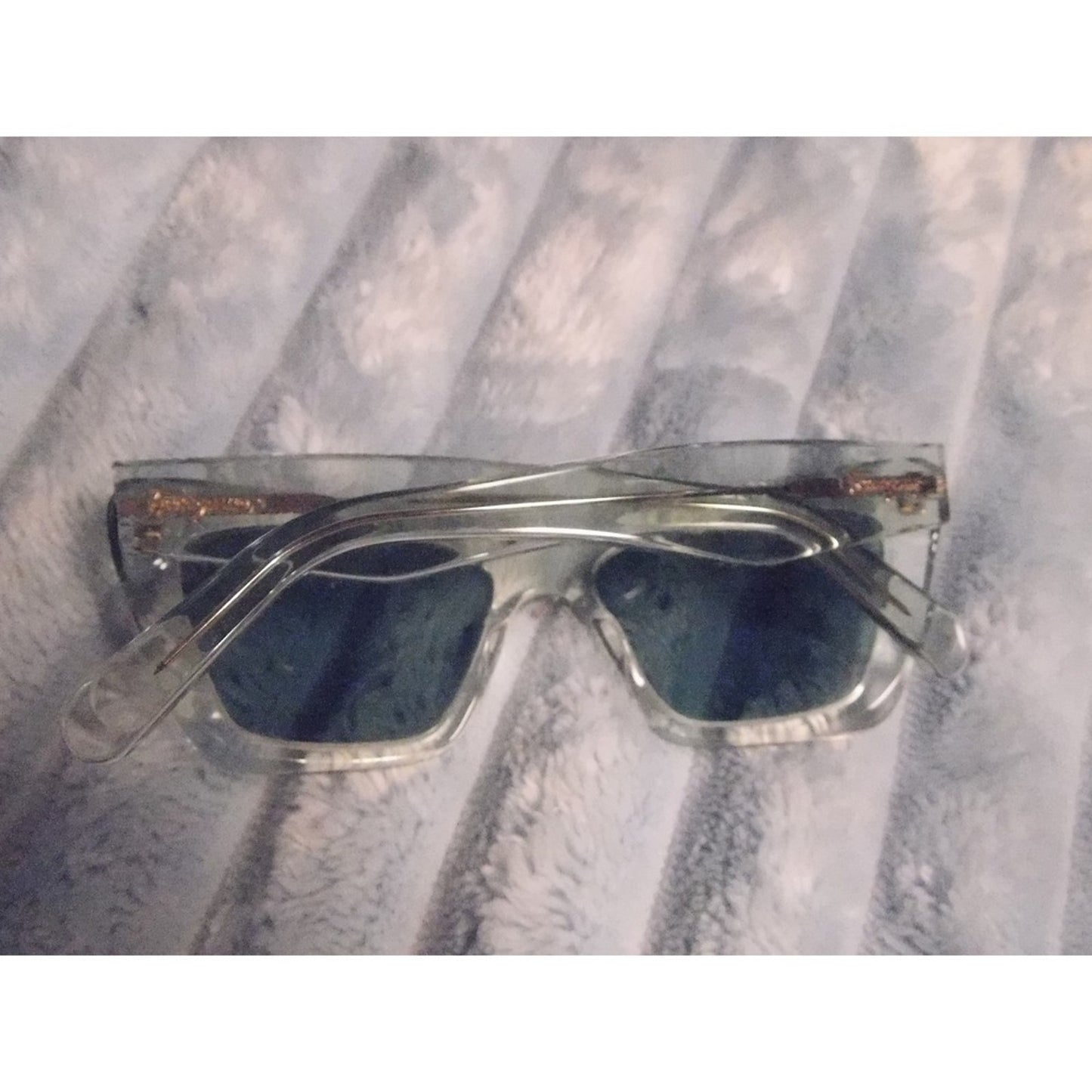 Salvatore Ferragamo Cat Eye Sunglasses Clear Acetate Made in Italy