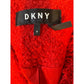 DKNY Red Bouclé Frayed Edge Jacket Women&