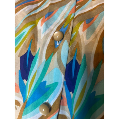 Missoni for Target Blouse Womens Medium Multi Color Abstract Botanical Print Exc