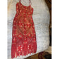 BCBGMAXAZRIA Red Lace Midi Dress Size 0 Cocktail Party Wedding Guest