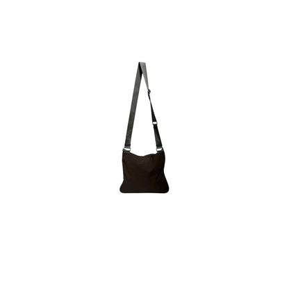Prada Linea Rossa Crossbody Bag Brown Nylon 4VA031 Sport Messenger Red Logo