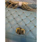 Badgley Mischka Blue Quilted Studded Chain Crossbody Bag Gold Hardware NWT
