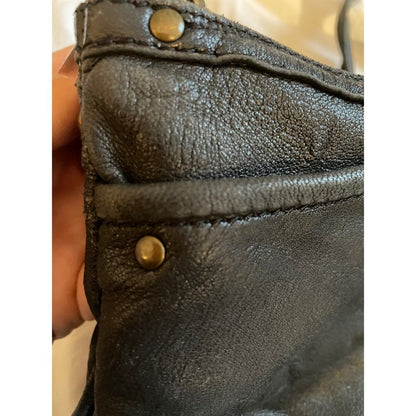 Ghibli Black Leather Crossbody Bag Made in Italy Adjustable Strap