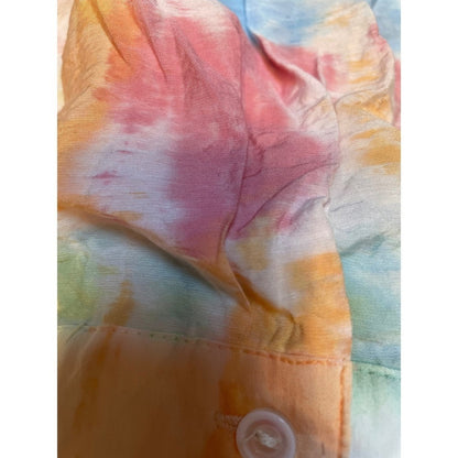 Young Fabulous & Broke Tie Dye Cropped Button Down Shirt Womens Medium