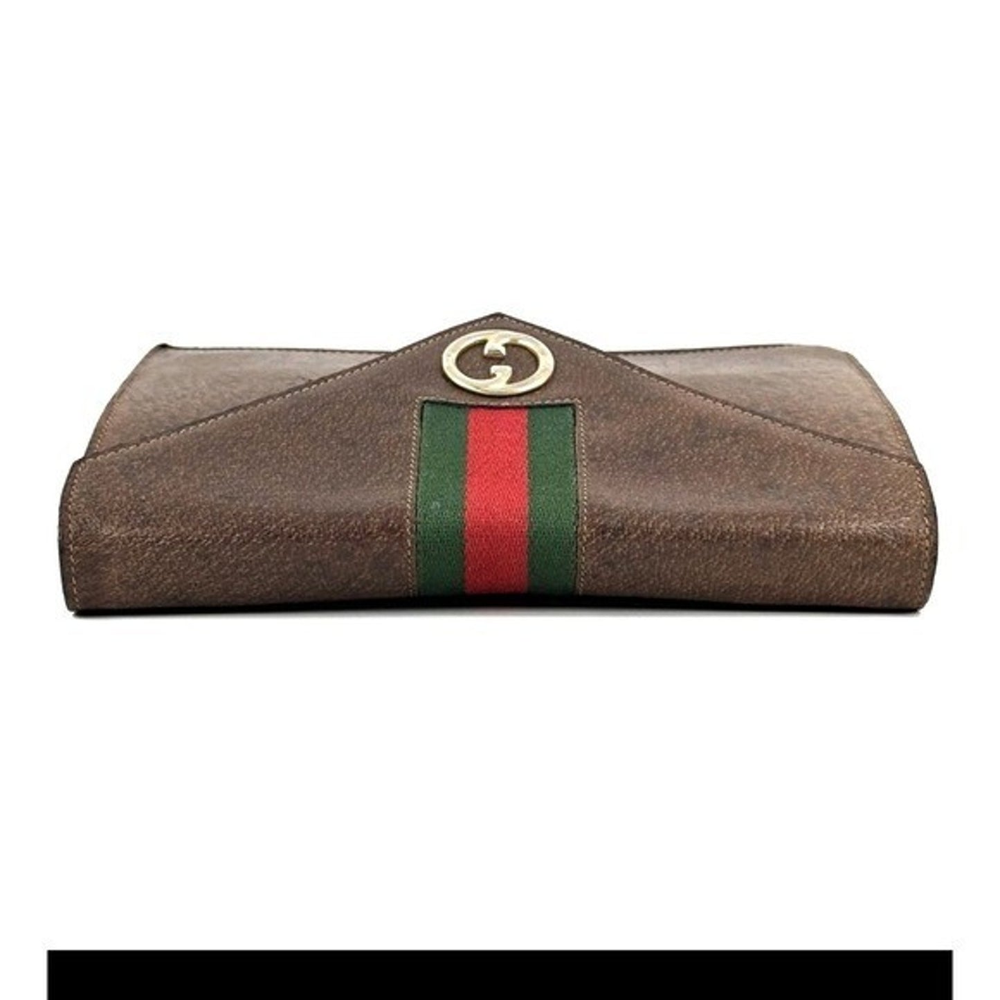 Authentic Vintage Gucci Monogram Canvas Tote Bag Red Green Stripe