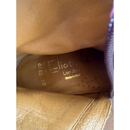 Eliot Zed London Suede Ankle Boots – Burgundy, Made in Italy (Size 39) USA 8.5