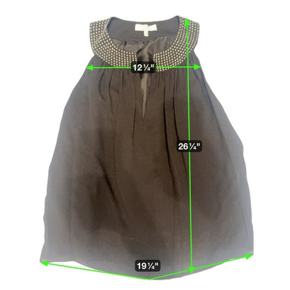 Robert Rodriguez Black Blouse with Silver Studs