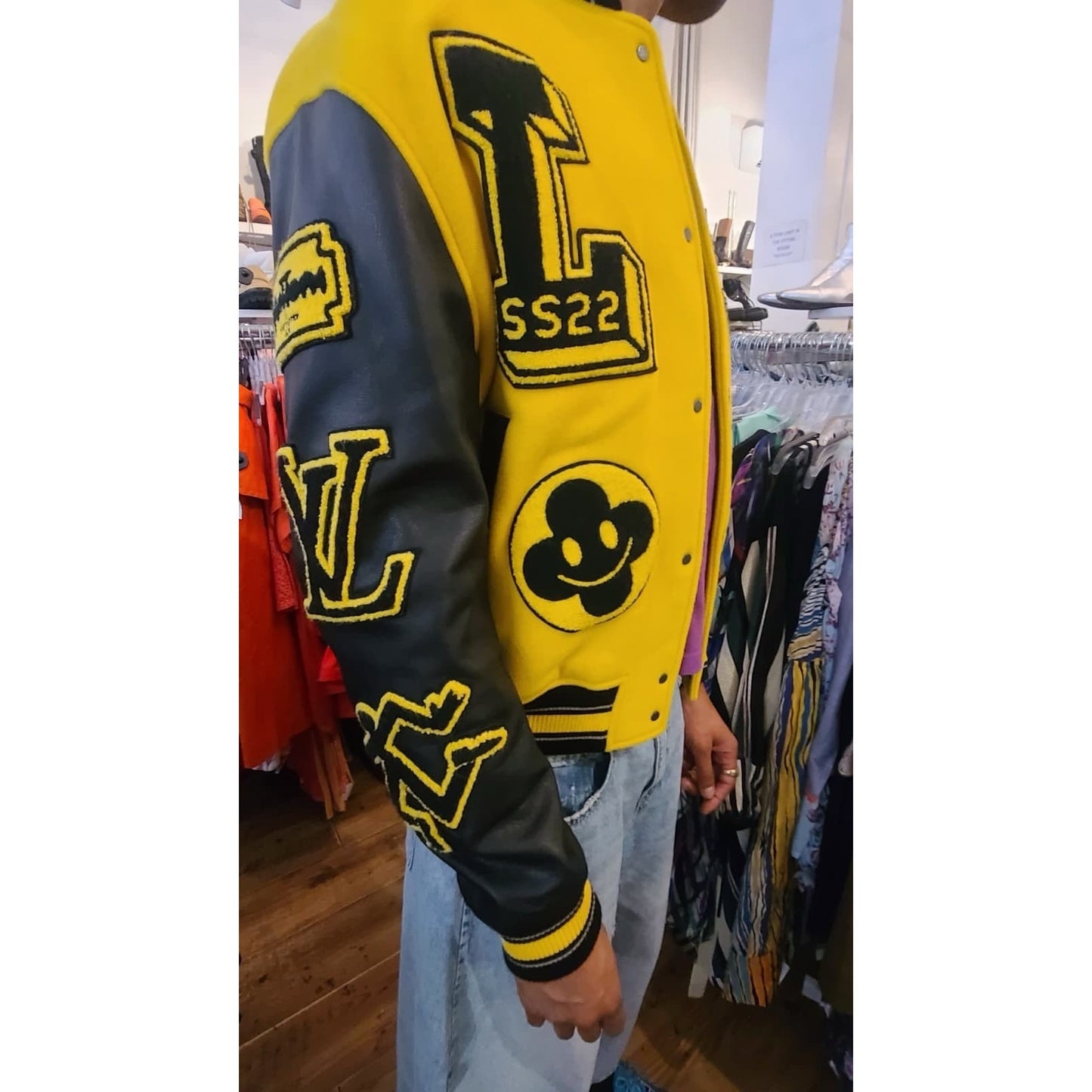 Louis Vuitton SS22 Panther Varsity Jacket Virgil Abloh Amen Break FR 50 Wool