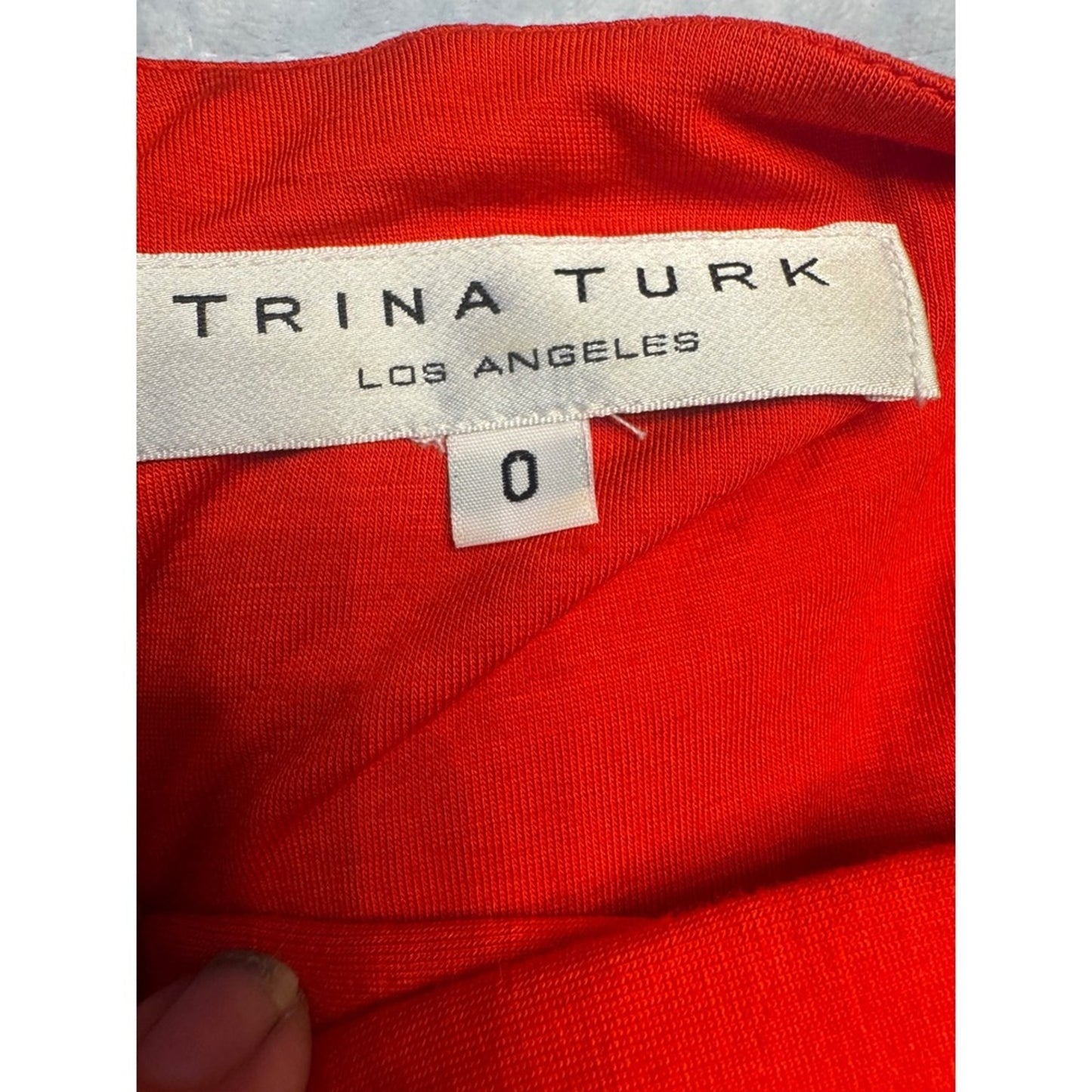 Trina Turk Dress Size 0 Red Sleeveless One Shoulder Party Cocktail Fitted