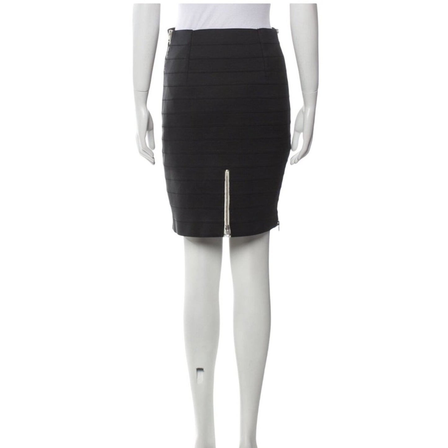 Band of Outsiders Black Ribbed Knit Pencil Skirt – Size Medium (US 8)