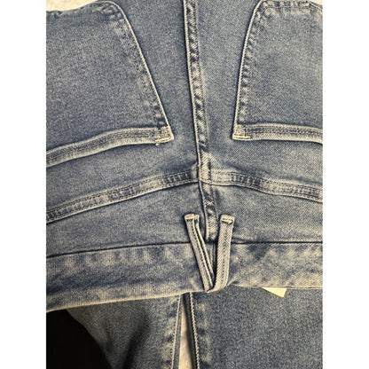 Good American Good Waist Palazzo Wide Leg Cropped Jeans Size 2/26 Blue Denim