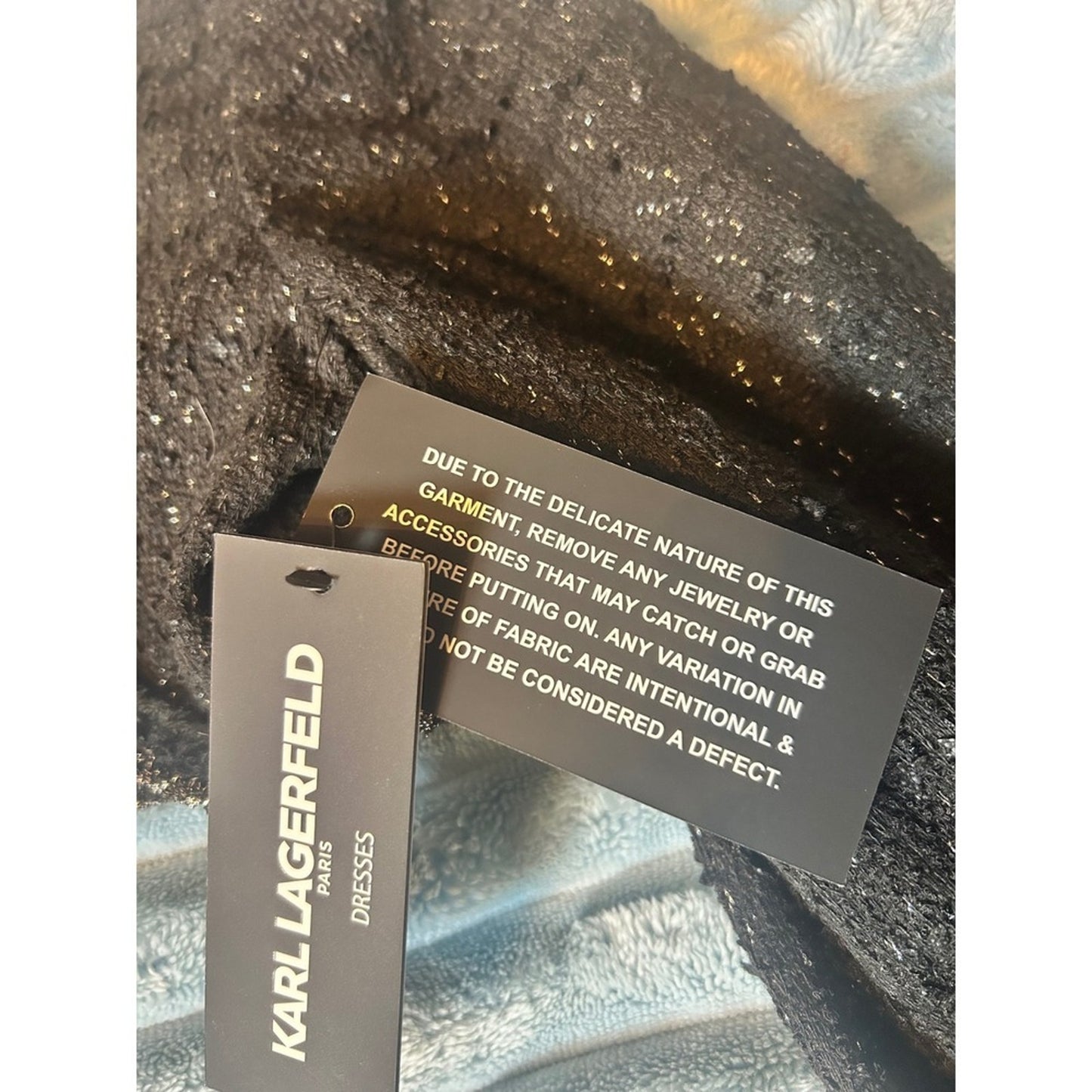 NWT Karl Lagerfeld Paris Bolero Jacket Womens size 10 Black Silver Tweed Cropped