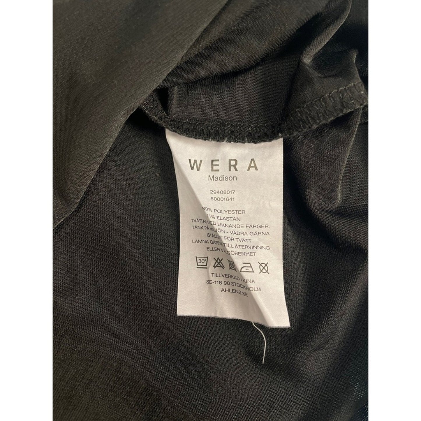 WERA Madison Black V-Neck Cap Sleeve Top Shirt Womens Size M