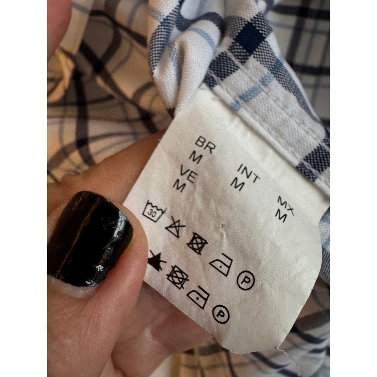BOSS Hugo Boss Slim Fit Stretch Plaid Dress Shirt Mens Medium